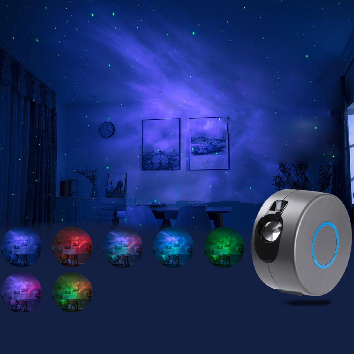 Star Galaxy Night Light Projector – LED Mood Lamp for Bedroom, Sleep, and Relaxation