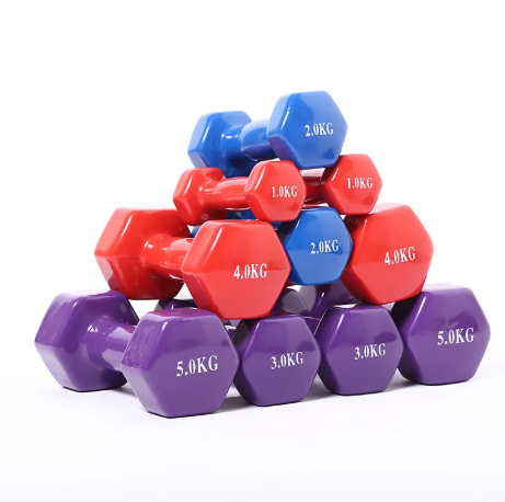 Color Fitness Dumbbells – Vibrant Hand Weights for Home Gym, Strength Training & Exercise
