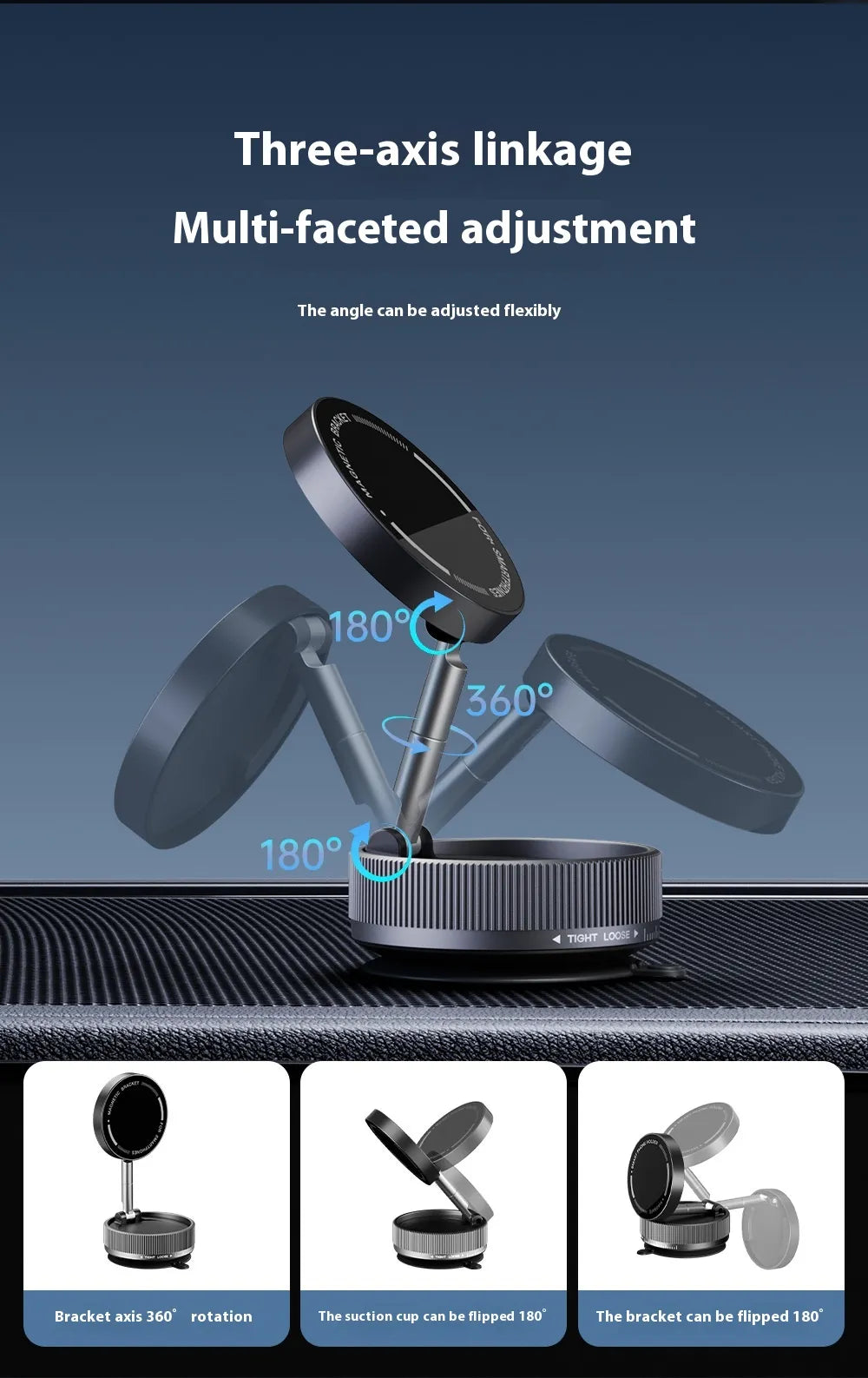 Vacuum Magnetic Phone Holder – Secure, Hands-Free Phone Mount for Car, Home, & Office