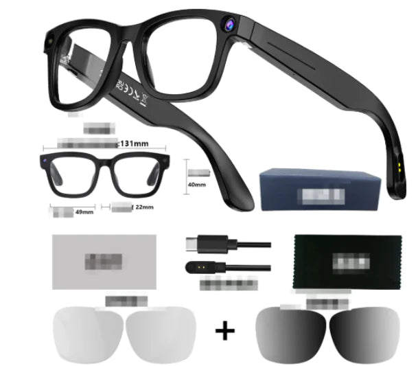 AI Camera Smart Glasses – Hands-Free Smart Eyewear with Real-Time AI Camera for Photography and Video Recording