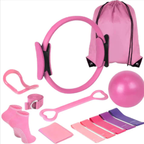 13-Piece Yoga & Pilates Set – Complete Home Workout Kit with Bands, Accessories & Fitness Equipment