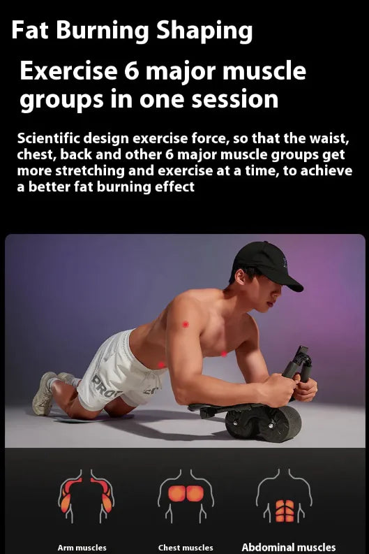 Automatic Rebound Abdominal Wheel – Smart Ab Roller with Auto Return for Core & Home Workout Training