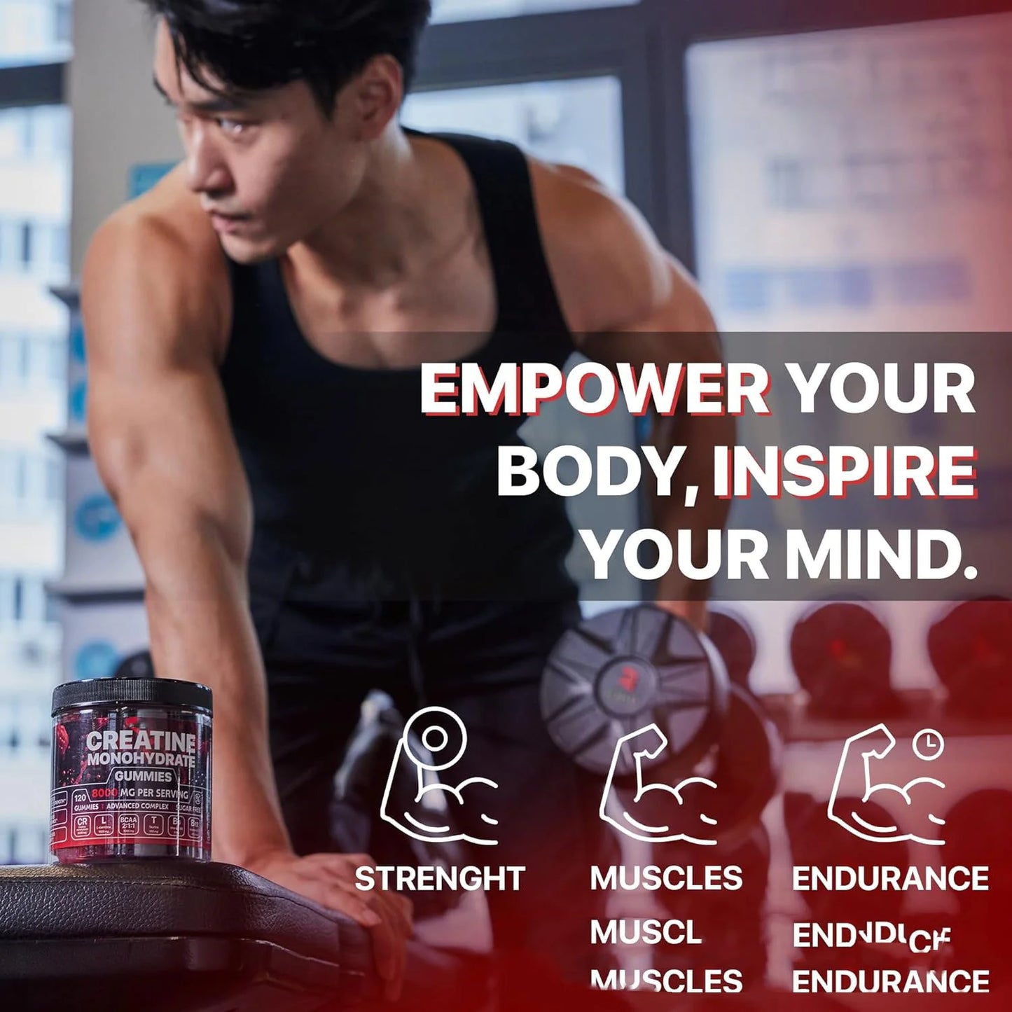 Muscle Boost Gummies – Fitness & Energy Support Gummies for Workout, Strength & Daily Performance