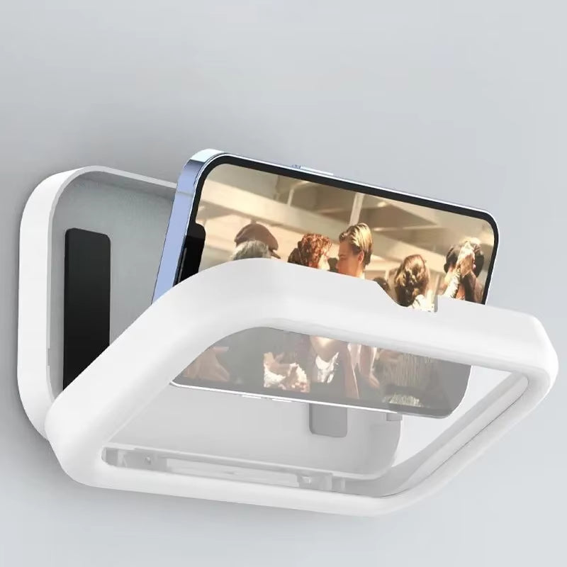 Adjustable Waterproof Shower Phone Holder Telescoping Arm Rotation Angle Mount for Bathroom Kitchen Wall Bracket Stand