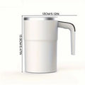 1Pc 304 Stainless Steel Automatic Stirring Cup, Portable Coffee Mug with Temperature Display, USB Rechargeable, 200Mah Battery