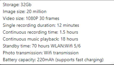 AI Camera Smart Glasses – Hands-Free Smart Eyewear with Real-Time AI Camera for Photography and Video Recording
