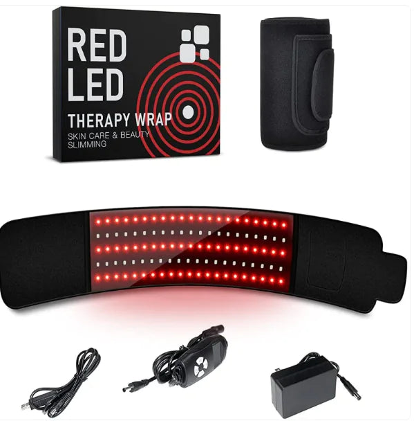 LED Infrared Belt Therapy Device – Red Light & Heat Therapy Belt for Muscle Relaxation, Back & Waist Comfort
